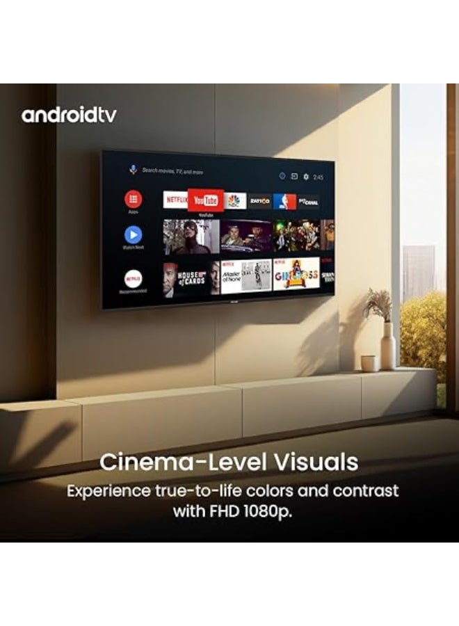 H2O 43-Inch Smart LED TV, Full HD (1080p), Android 14, Voice Remote with Google Assistant, Built-in Wi-Fi & Bluetooth, Streaming Apps Included - Image 5