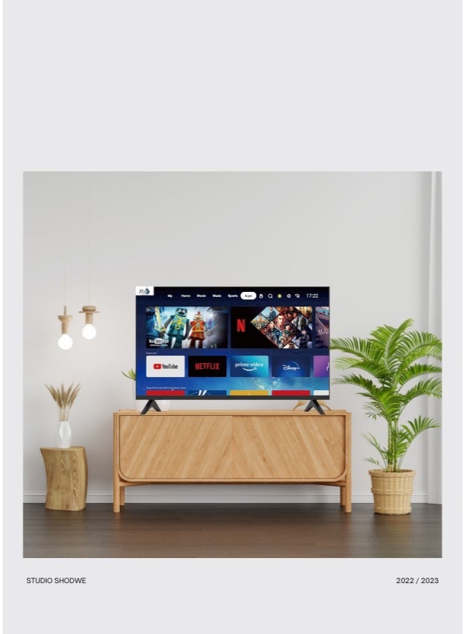 H2O 43-Inch Smart LED TV, Full HD (1080p), Android 14, Voice Remote with Google Assistant, Built-in Wi-Fi & Bluetooth, Streaming Apps Included - Image 3