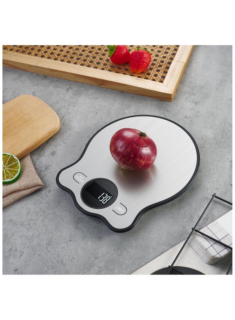 SYOSI 22lbs Digital Kitchen Scale Weight Grams & Ounces 1g/0.1oz with Blue Stainless Steel and LCD Display Precisely Measures Grams and Ounces for Baking and Cooking - Image 5