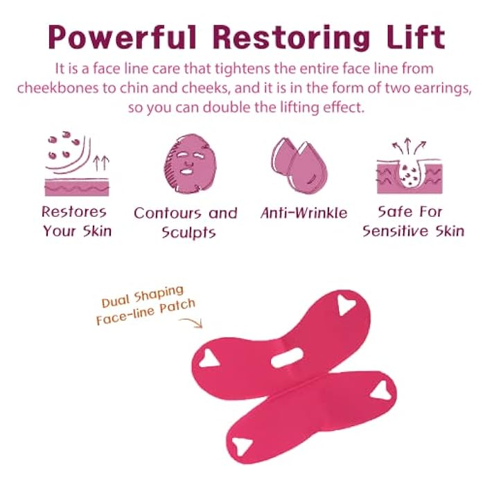 Purederm Dual Shaping Face-line Patch (5 Pack) - V Line Lifting Mask for Total Face-Line Care - Image 4