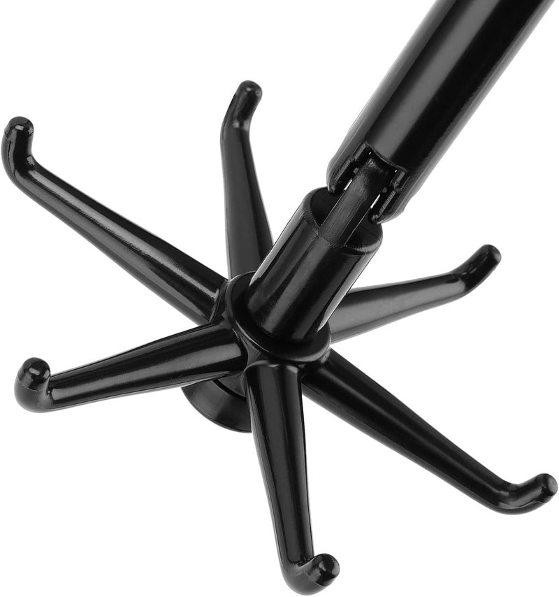 ERZA Kitchen Utensil Hanger Wall Mount, 360 Degrees Rotating Folding Multi-Purpose Hook, Self Adhesive Hook Utensil Rack with 6 Hooks for Kitchen & Bathroom Cabinet, Black & White, Pack of 2 - Image 3