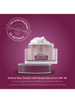 RETINOL Etinol Day Cream Broad Spectrum Spf 20 Protects Against Harmful Effects Of Uva & Uvb Rays Luxurious Cream Moisturizes & Reduces Look Of Fine Lines Provides Protection From Daily Sun Exposure  - Image 3