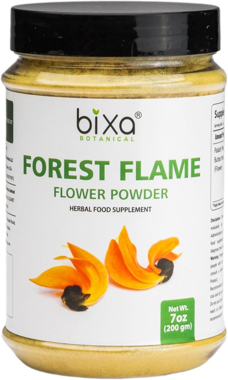 bixa BOTANICAL Forest Flame Tree Powder (Palash/Butea Monosperma), Herbal Natural Urinary Tract Health Supplement for Men and Women | Shrink Piles, Itching, Burning, Discomfort - 7 Oz (200g)