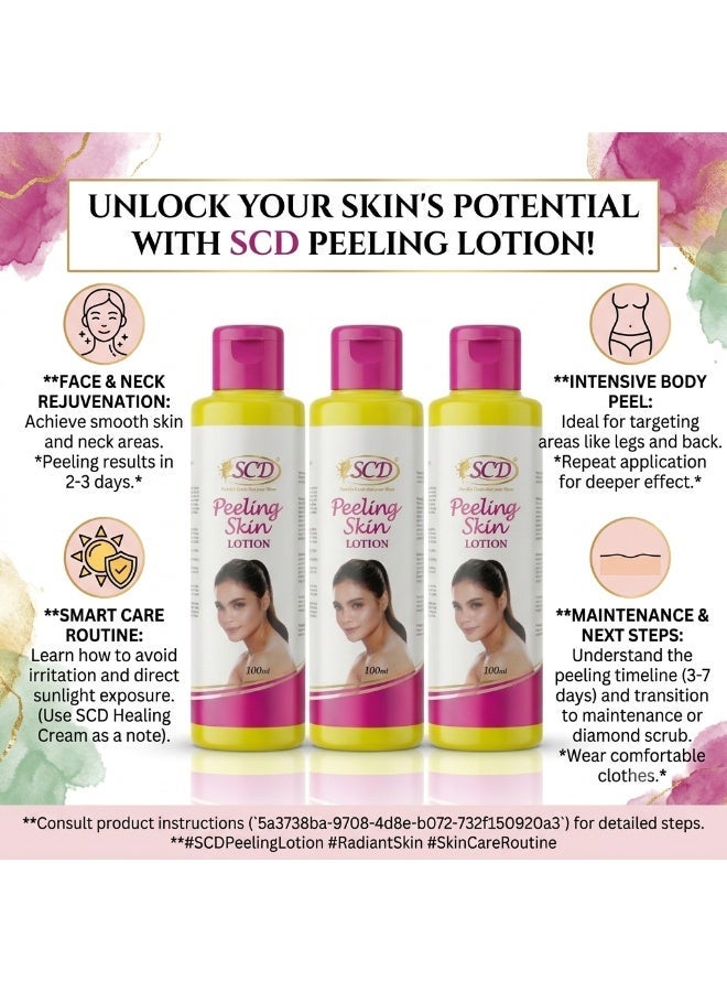 SCD Peeling Skin Lotion 100ml – Exfoliating Body & Face Lotion with Glycolic Acid, Alpha Arbutin & Kojic for Smoother Bright Skin - Image 3