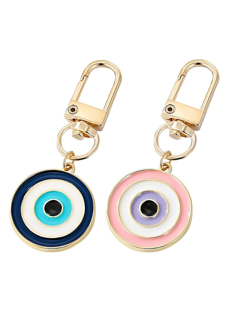 Oasisgalore Enamel Evil Eye Keychain | Good Luck Charm for Women | Perfect for Car Keys & Bags - Image 1