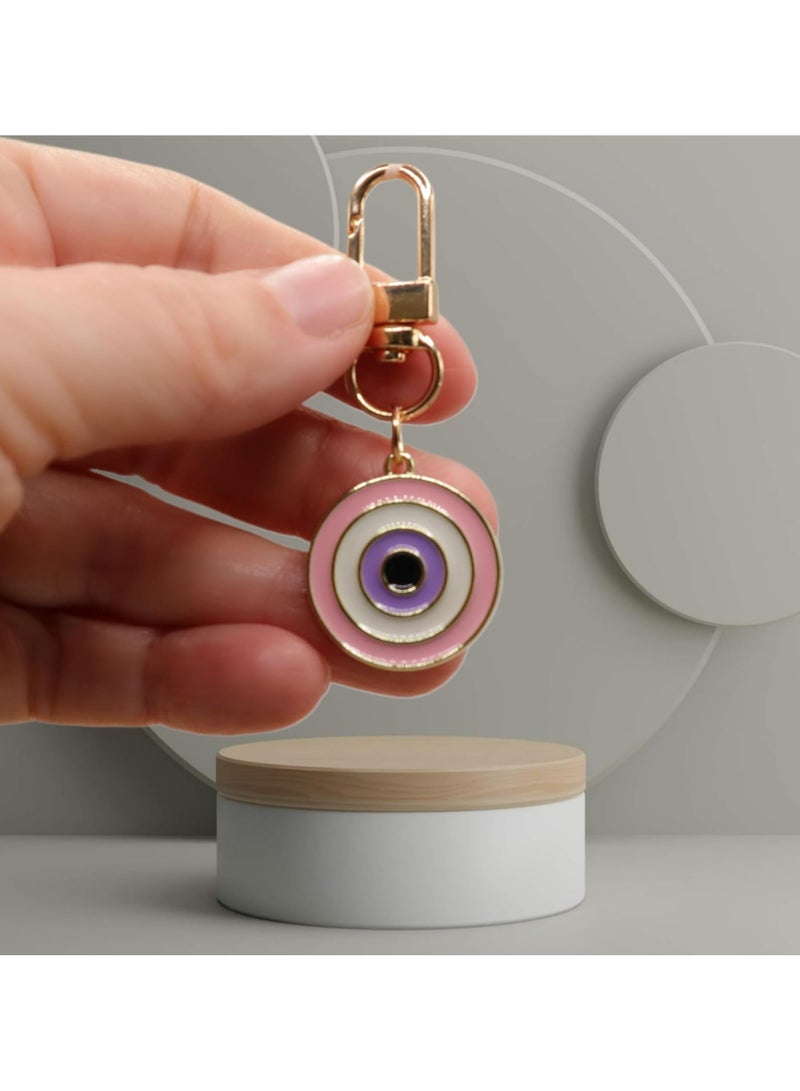 Oasisgalore Enamel Evil Eye Keychain | Good Luck Charm for Women | Perfect for Car Keys & Bags - Image 4