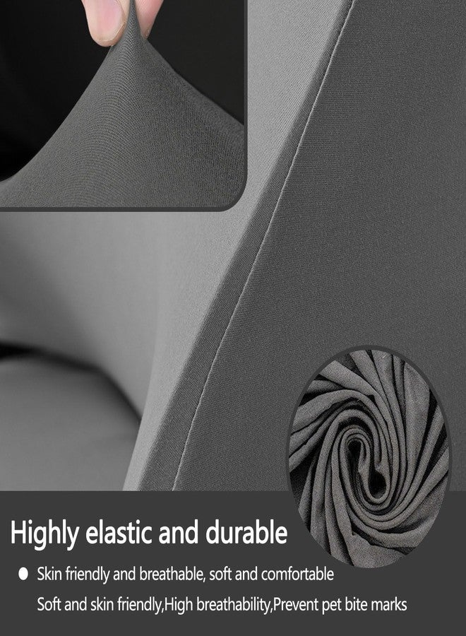 BangBoom Polyester Gaming Chair Cover Set, Stretchable Game Chair Slipcovers with 2 Armrest Covers, Scratch-Proof Gamer Desk Chair Covers for Computer Office Seat (Gray) - Image 4