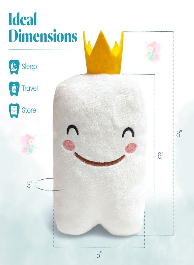 Cairn 6" Tooth Fairy Pillow with Back Pocket - Soft Plush Stuffed Animal Toy for Kids, Boy or Girl - Squishable Holder - Image 3