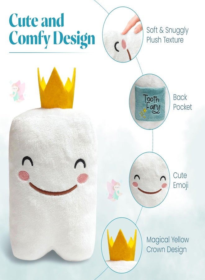 Cairn 6" Tooth Fairy Pillow with Back Pocket - Soft Plush Stuffed Animal Toy for Kids, Boy or Girl - Squishable Holder - Image 5