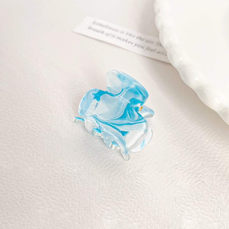 Generic Acrylic Hair Claw Luxury Ink Design Grip