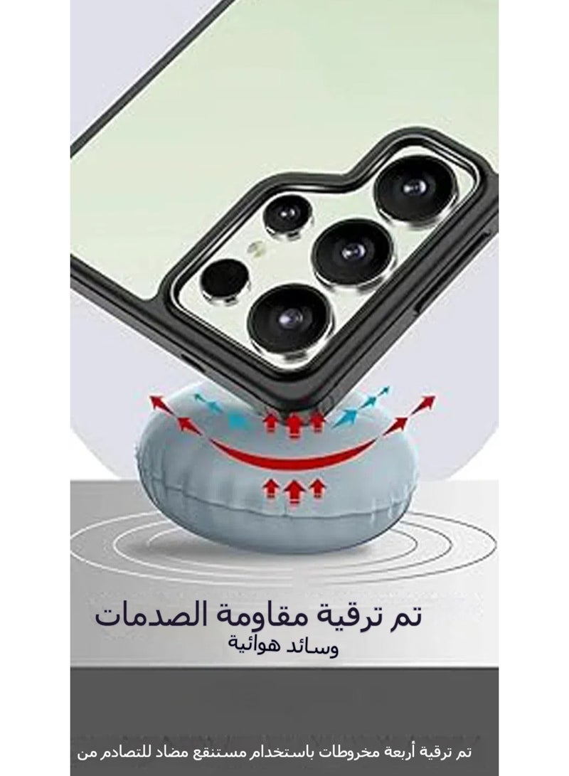 عام غطاء شفاف متوافق مع جهاز Samsung Galaxy إس 25 إس 25 بلس إس 25 ألترا، رقيق للغاية مع مميزات حماية من السقوط (أيرباج)، مع غطاء خلفي شفاف يتميز بملمس مريح للبشرة ومقاوم للتحول إلى اللون الأصفر مع الوقت. يوفر هذا الغطاء حماية أساسية دون الحاجة لتغيير مظهر الهاتف، بالإضافة إلى الحفاظ على نظافة خارجية الهاتف وشفافيته بفضل مواده المقاومة للتغيرات الجوية. - Image 4