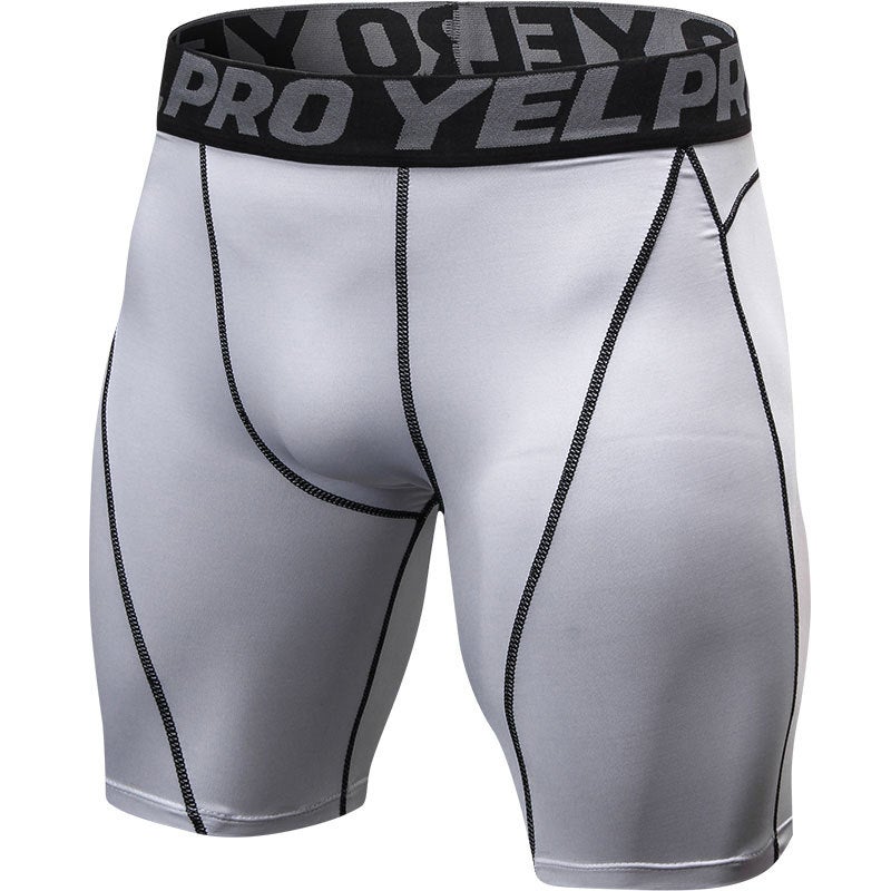 New Mens Tight PRO Fitness Running Training Basketball Sports Shorts AliExpress Breathable Quick-drying Stretch Pants Grey  - Image 2