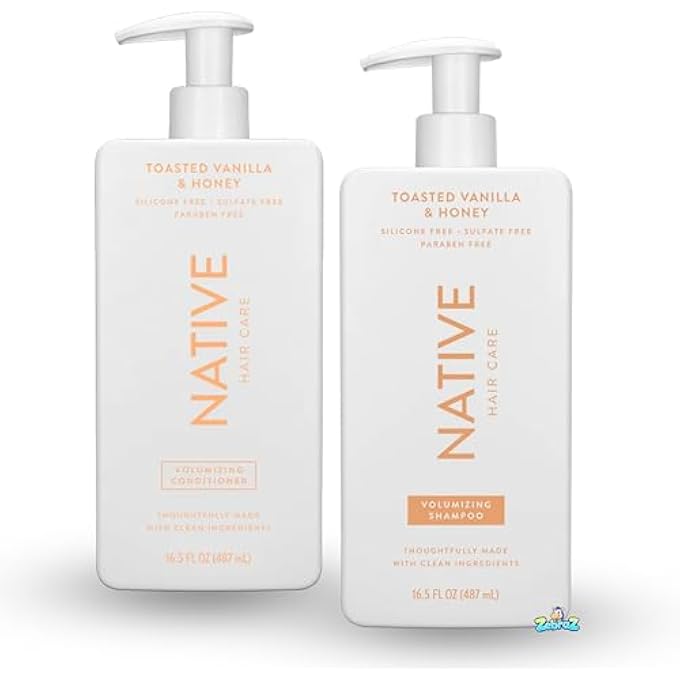 Native Toasted Vanilla & Honey Shampoo and Conditioner, 8.25 Ounce (Pack of 2), Gold