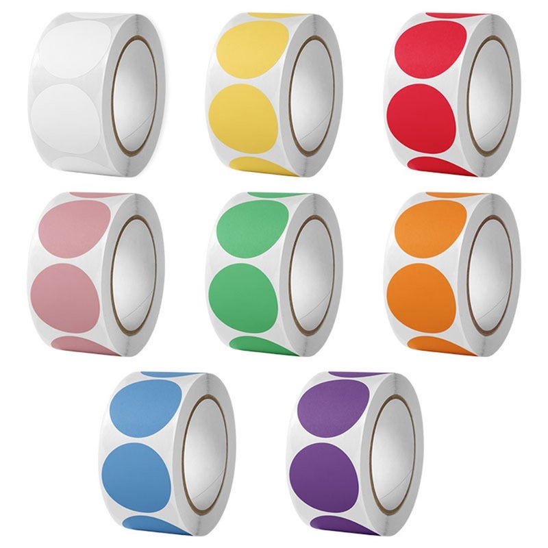 Cross-border explosion 500 stickers/ roll, colored label sticker, round adhesive, DIY graffiti envelope seal  sticker - Image 5