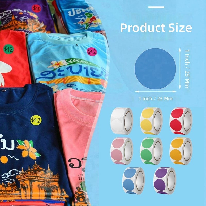Cross-border explosion 500 stickers/ roll, colored label sticker, round adhesive, DIY graffiti envelope seal  sticker - Image 3