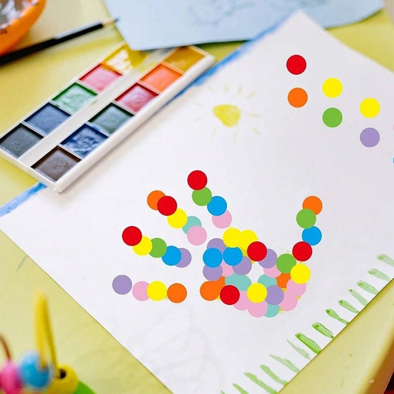 Cross-border explosion 500 stickers/ roll, colored label sticker, round adhesive, DIY graffiti envelope seal  sticker - Image 2