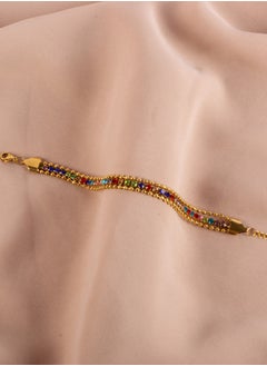 The Black Pearl Accessories Multi Layered Colorful Stainless Steel Tennis Bracelet  - Image 1