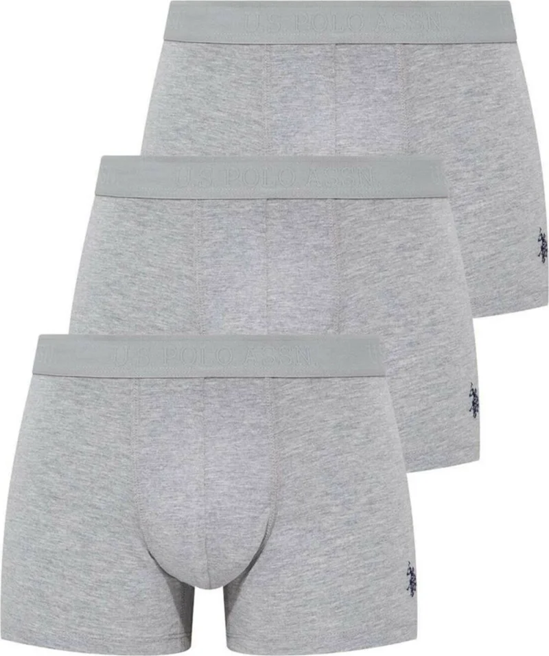U.S. Polo Assn. BASE. Polo Assn. 80173 Men's 3-pack Boxer - Graymelange