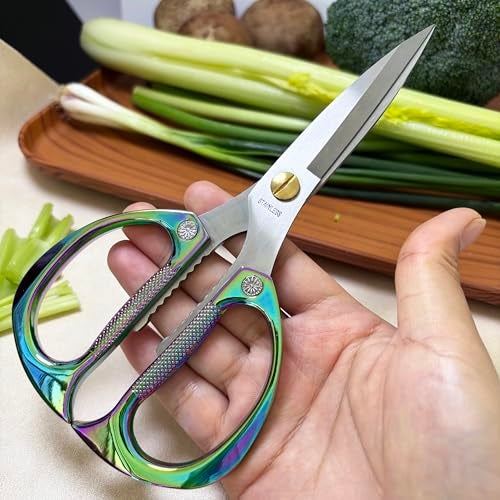 KISTARCH Kitchen Scissors All Purpose Heavy Duty Kitchen Shears for Food, Meat, Poultry, vegetable, Herbs| 7.5inches Utility Scissors for Cooking, Office, Fabric - Image 3