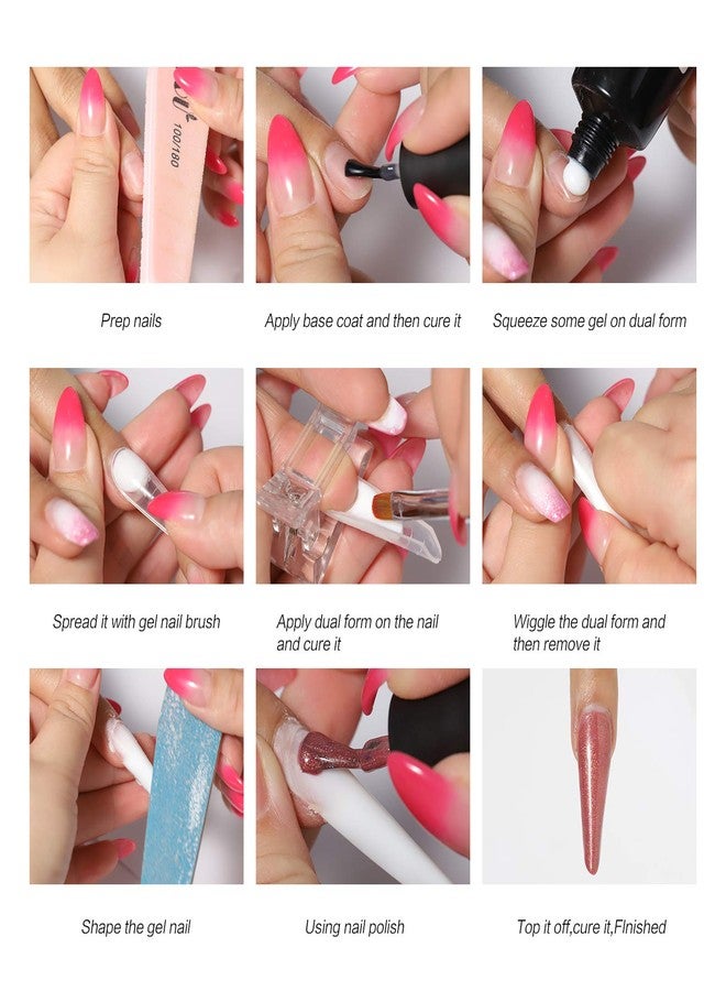 NMKL38 120Pcs Dual Forms Full Cover Nail Tips Upper Arched Extension Mold (Mold C) - Image 5