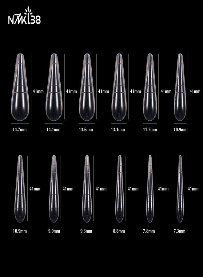NMKL38 120Pcs Dual Forms Full Cover Nail Tips Upper Arched Extension Mold (Mold C) - Image 3