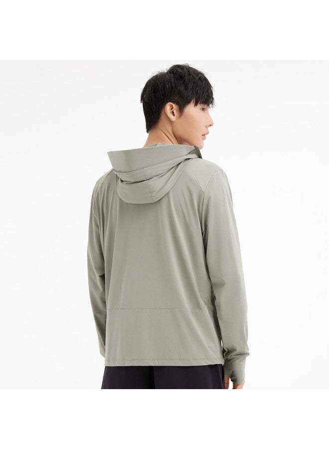camel Sun Protection Clothing Spring Summer Sun Protective Wear Sun Shade Sun Protection Comfortable Breathable Casual Hooded Jacket Men's Knitted Sun Protection Clothing - Image 5