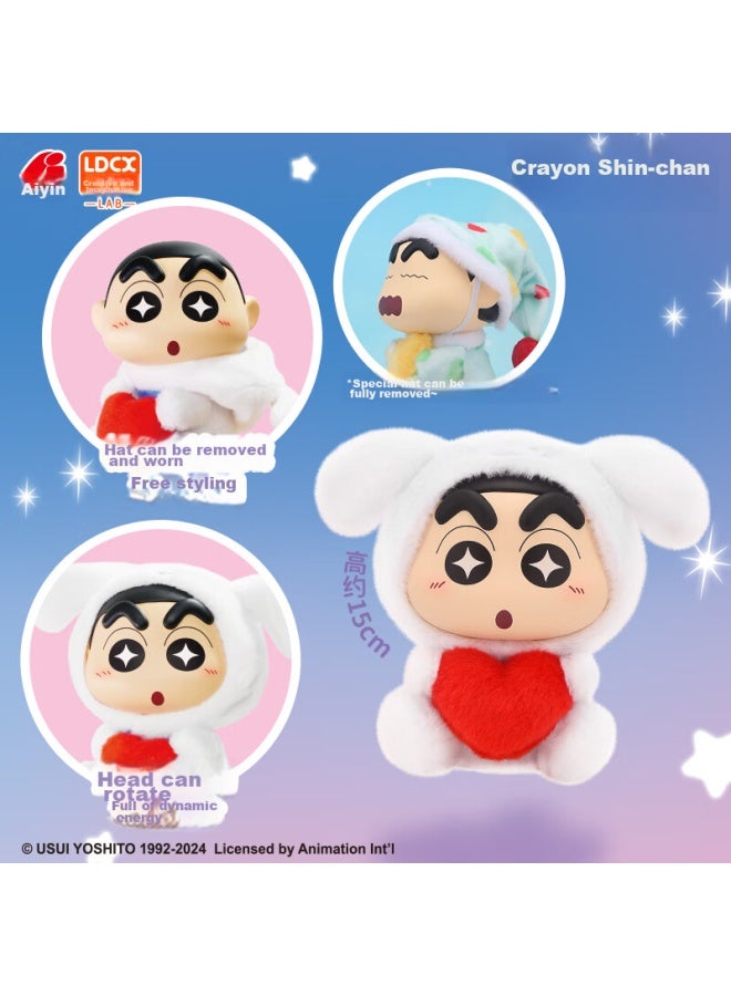 Ldcx Lingdong Chuangxiang Crayon Shin-chan Sputa Sputa Plush Toy Doll Figurine Decoration Holiday Gift - Set Of Six With Box - Image 2