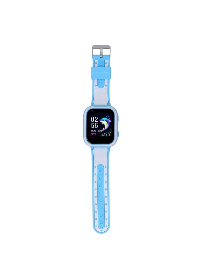 Thoraya Children Smart Watch Waterproof 4G Video Call Silicone Intelligent Game Watch for Daily Life US Blue  - Image 2