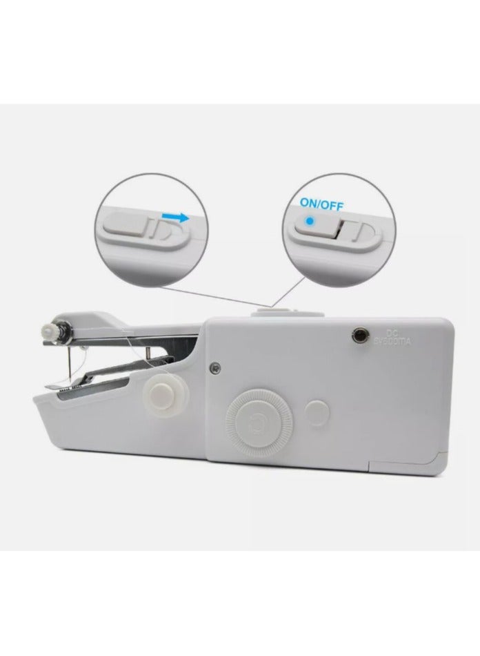 Mi techo Handheld Sewing Machine Mini Size, Portable Sewing Machine Cordless Quick Stitch, Handheld Mini Held Sew Cloth Machine - Image 5