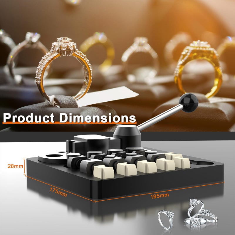 EASGIU Ring Bender Tool Rings Bending, Spoon Rings Maker Machine Jewelry Making Kit with Nylon Dies Earring Ring Bender Machine Sizer Measuring Tool Jewelry Making Tool - Image 2