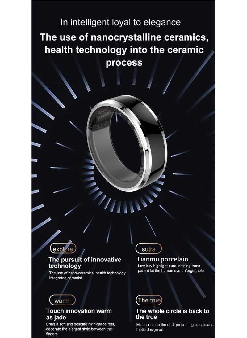 AirYoung Smart Ring Fitness for Men Women, Health Sleep Heart Rate Oxygen Smart Ring ,IP67 Waterproof Bluetooth Rings Injection Glue CYFIT Sports Smart Ring - Image 4