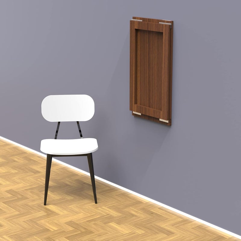 InnoFur Alice Wall Mounted Folding Dining TableStudy TableLaptop TableUtility Table Brown Small 75CMx45CM - Image 5
