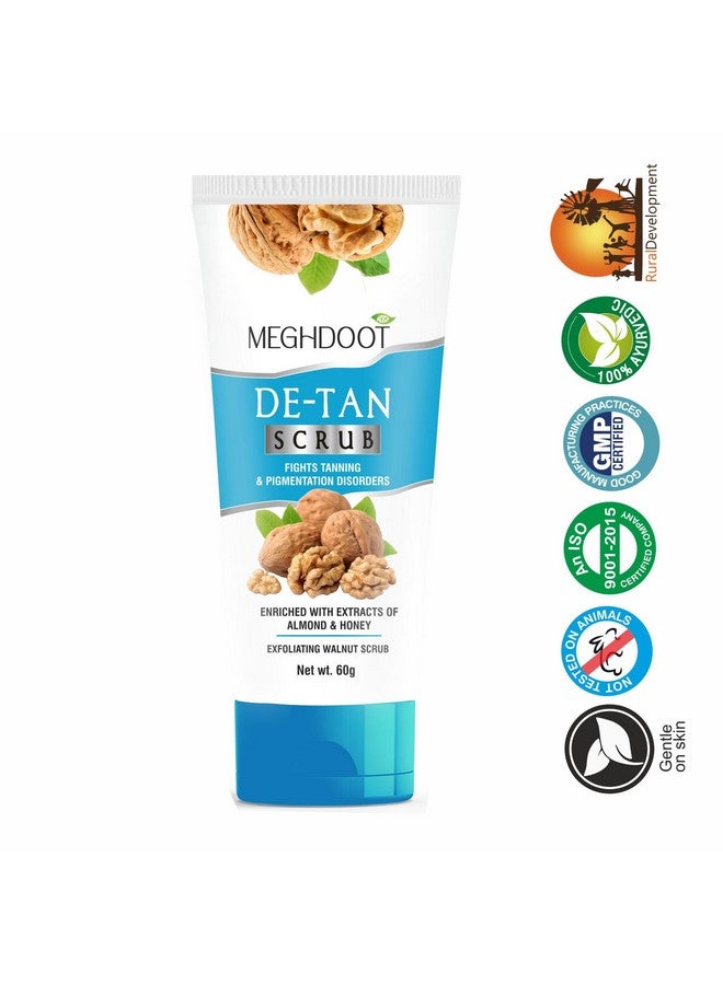 Meghdoot Ayurvedic Exfoliating Walnut De-Tan Scrub With Natural Extracts of Almond & Honey, Pack of 4 - Image 5