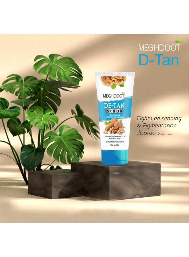 Meghdoot Ayurvedic Exfoliating Walnut De-Tan Scrub With Natural Extracts of Almond & Honey, Pack of 4 - Image 4