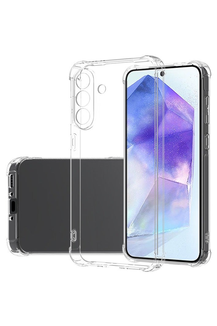 حالة لسامسونج غالاكسي A16 4G / 5G واضحة TPU أربع زوايا غطاء حماية عسكرية درجة شفافة ناعمة