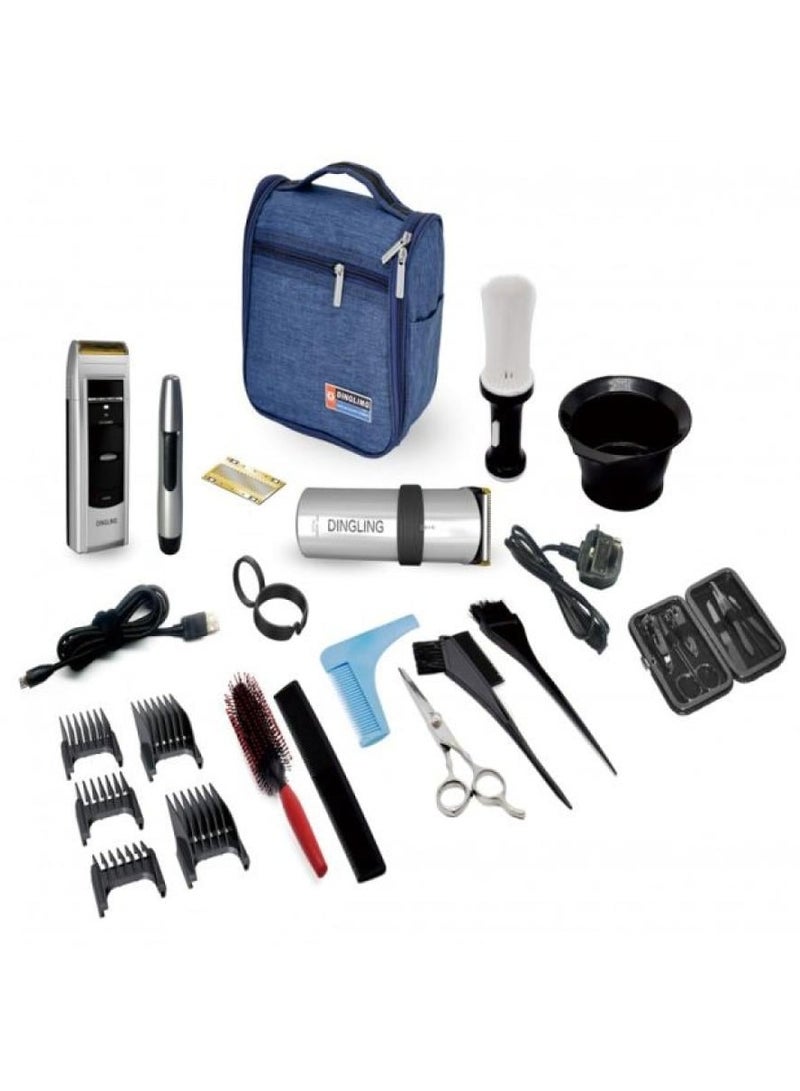 DINGLING Professional Multi-Function Hair and Beard Trimmer Set with Premium Accessories—Dingling DL-801