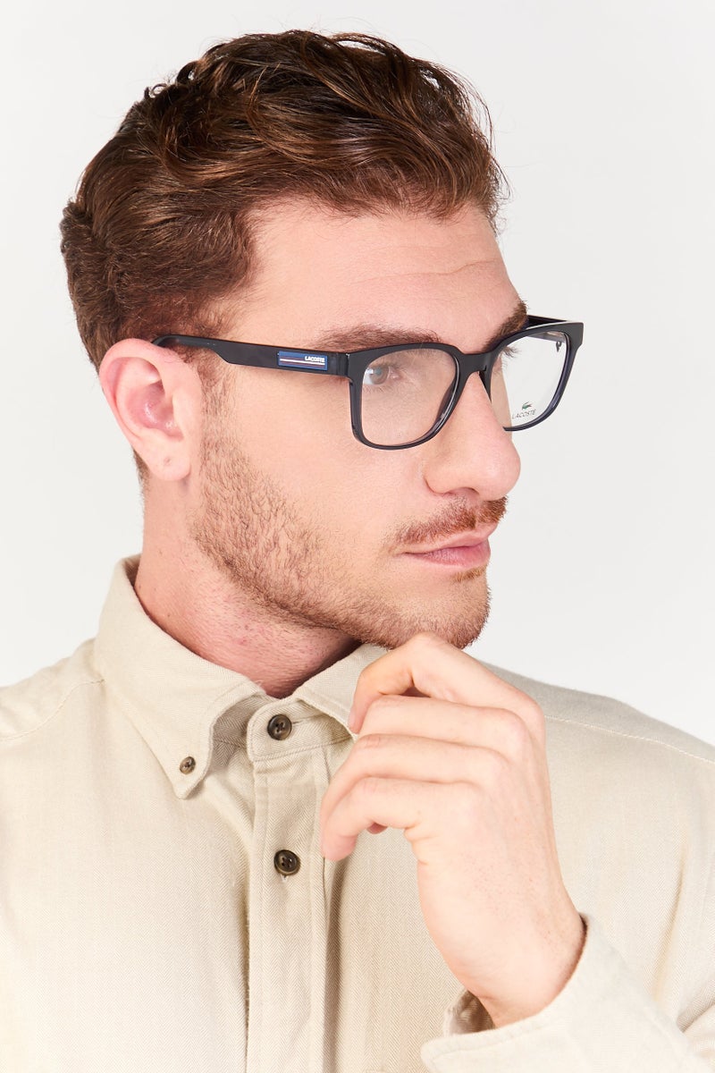LACOSTE Men L2947 Square Reading Glasses, Navy Blue - Image 2