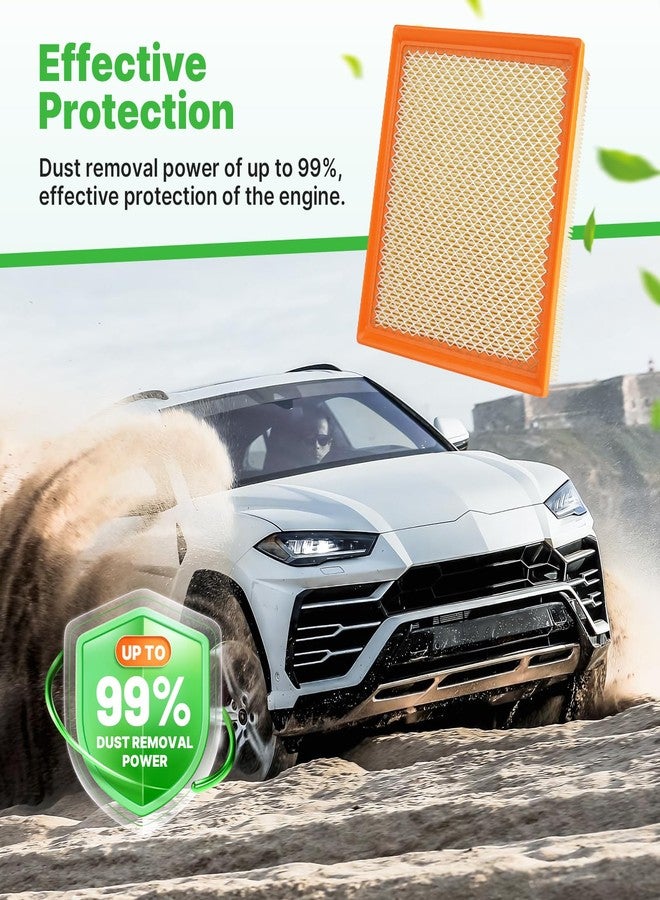 RVgolf Engine+Cabin Air Filters Fit for 2013-2018 Toyota Avalon＆Lexus ES350 3.5L, 2012-2017 Camry 3.5L, 2014-2019 Highlander 2.7L & 3.5L Engine Air Filter Replace Accessories CA10755 CF10285 - Image 3