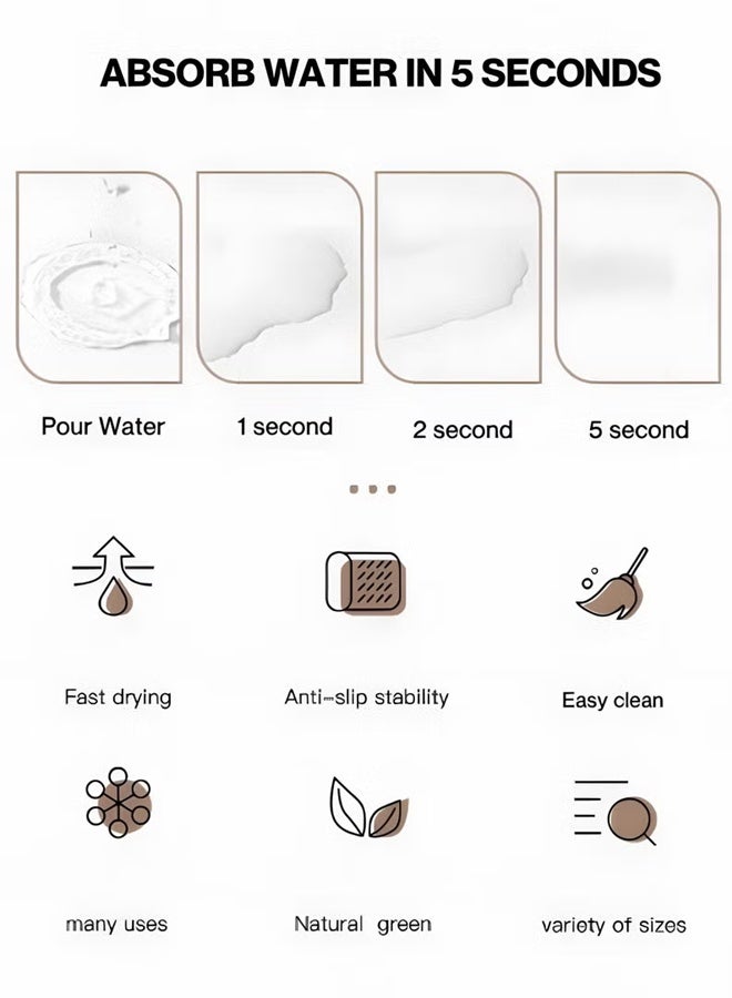 Drain Pad Coffee Mat Table Mat Quick-Drying Coffee Bar Mat  Hide Stain Absorbent Coffee Cup Mat Coffee Machine Drying Mat Non-Slip Rubber Bottom Coffee Mug Mat Coffee Bar Mat  Kitchen Mat For Coffee Corner, Kitchen Counter, Sink  - Image 5