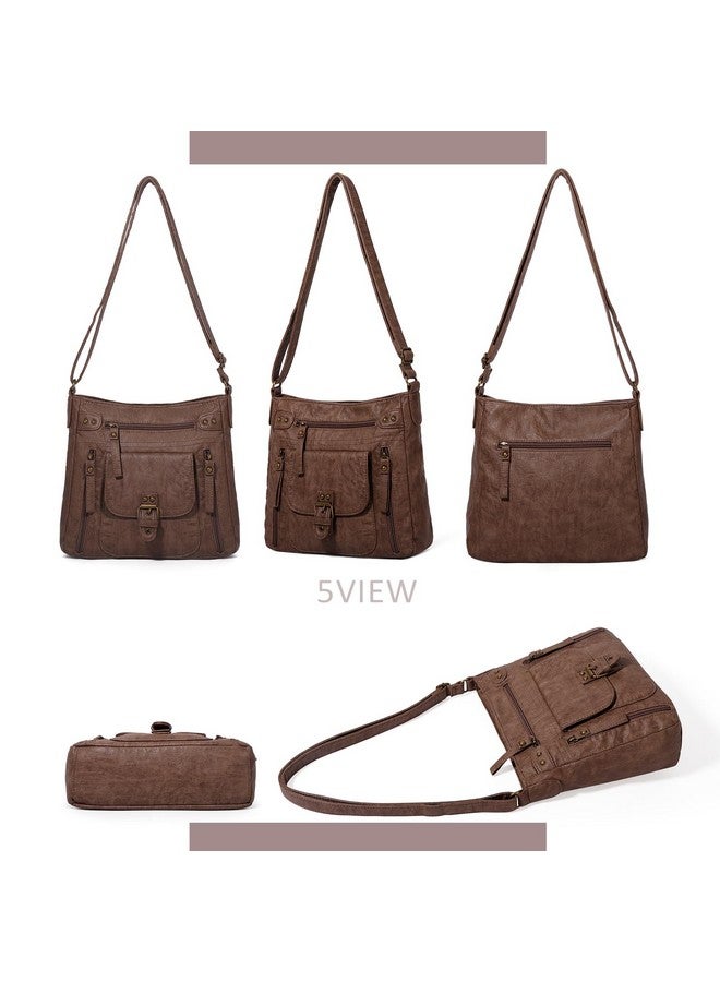 KL928 Crossbody Bags for Women, Multi Pocket Shoulder Bags, Medium PU Leather Cross Body Purses - Image 3