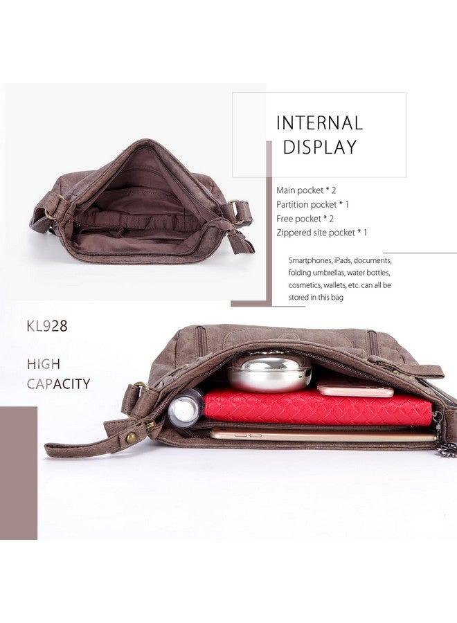KL928 Crossbody Bags for Women, Multi Pocket Shoulder Bags, Medium PU Leather Cross Body Purses - Image 4