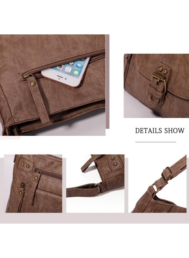 KL928 Crossbody Bags for Women, Multi Pocket Shoulder Bags, Medium PU Leather Cross Body Purses - Image 2