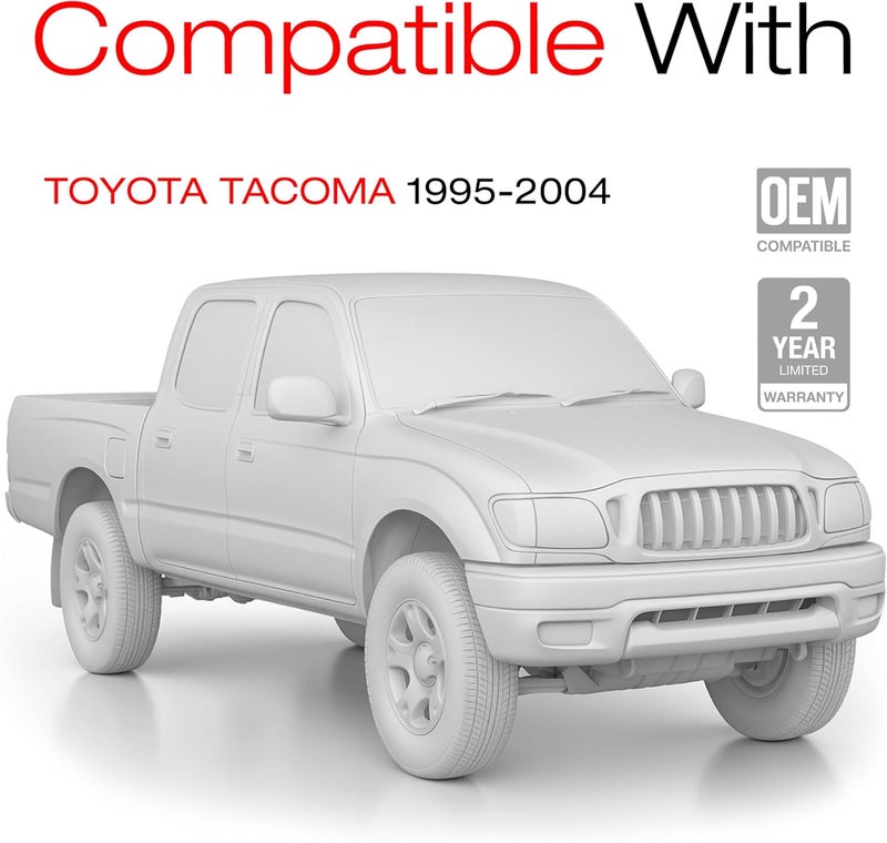 T1A Exterior Front Passenger Door Handle Replacement, Upgraded Metal - Compatible with 1995-2004 Toyota Tacoma - Textured Black - OEM 69210-35020, 91318, TO1311117 - Image 4