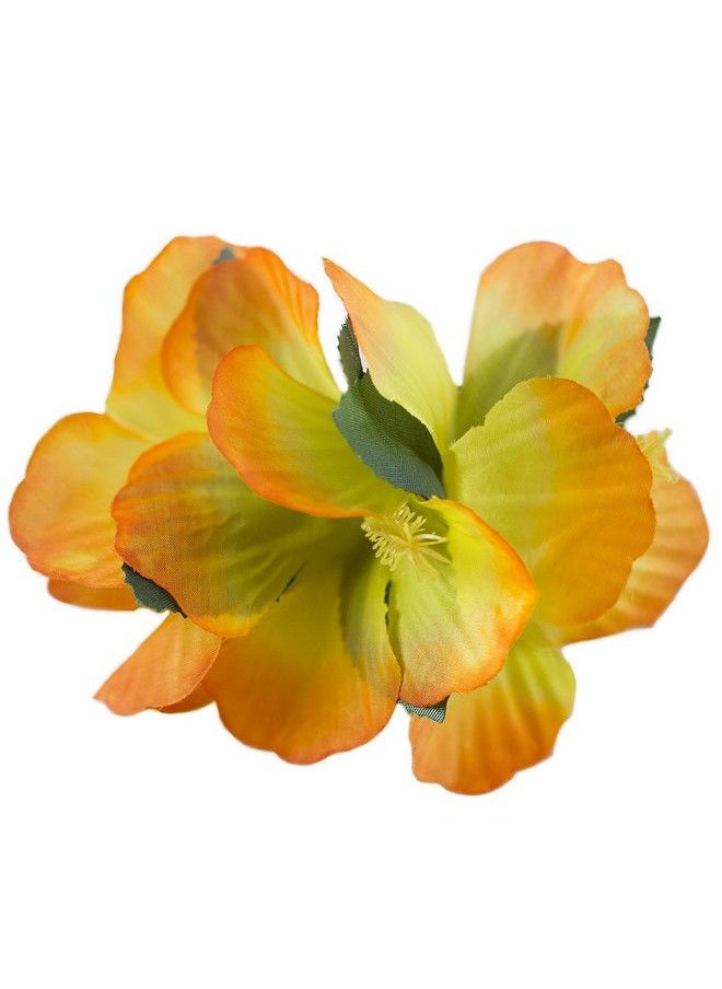 Super Z Outlet Hula Girl Hibiscus Color Assorted Flower Island Theme Hair Clips Event Decoration Supplies (12 Pack)  - Image 4
