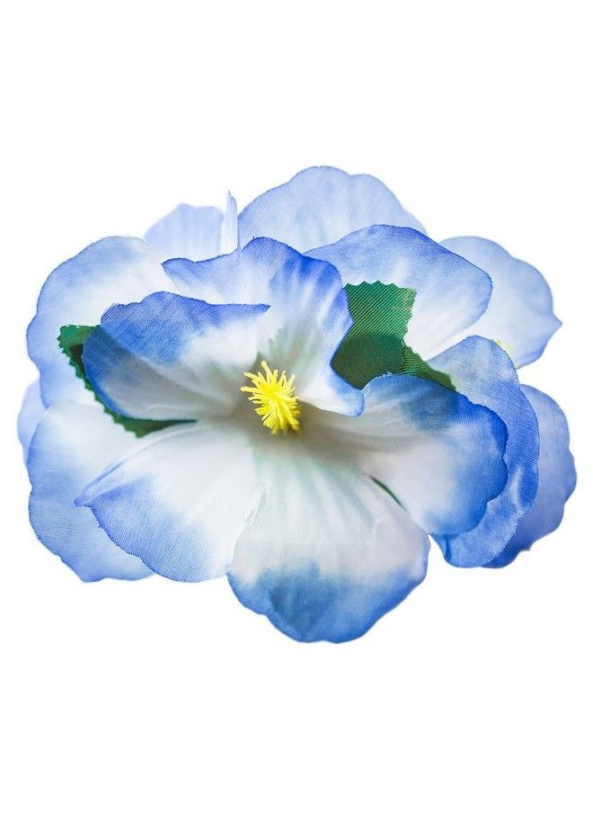 Super Z Outlet Hula Girl Hibiscus Color Assorted Flower Island Theme Hair Clips Event Decoration Supplies (12 Pack)  - Image 3