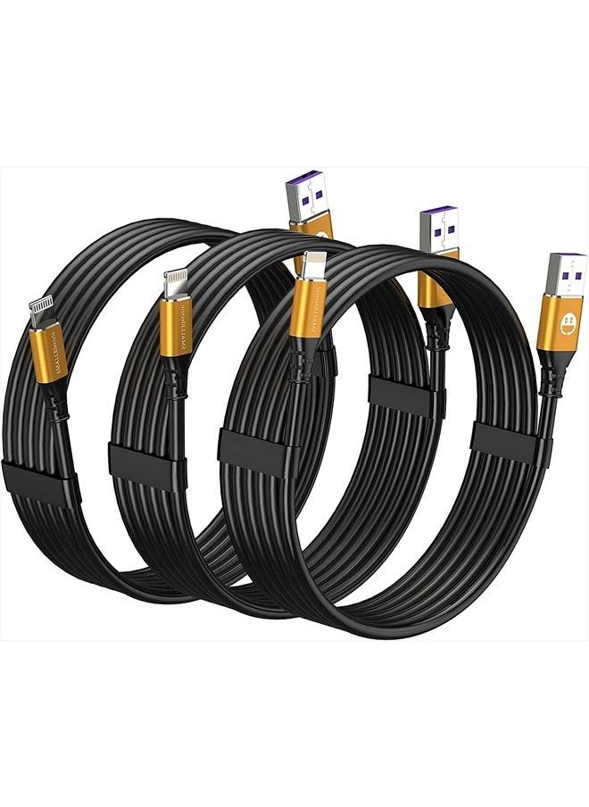 SMALLElectric 3Pack iPhone Charger Cable 6ft,MFI Certified Lightning Cable Long 6 Foot Charging Cord for Apple iPhone 14 13 12 11 Pro X XS Max XR/8 Plus/7 Plus/6/6s Plus/5s /5c/iPad Mini Air (Gold)  - Image 1