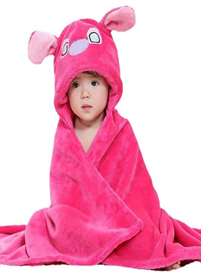 AAKRITI Ultra Soft Bathrobe Baby Wrapper Cum Bath Towel for Boys, Girls, (80Cm X 80Cm, 0-6 Months ||Highly Absorbent 100% Zero Twist Gental On Skin -Pack of 1Pc (Hot Pink) - Image 1