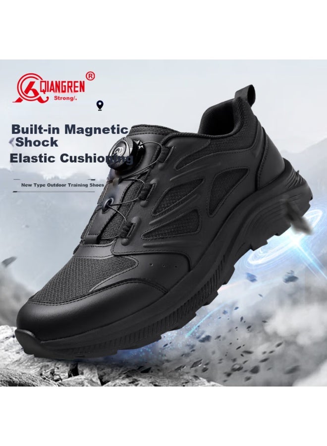 Strongman Qiangren New Magnetic Energy Motion Casual Men's Shoes, 3515 Slip-on Outdoor Training Hiking Shoes, Jdn005, Black, Size 39 - Image 3