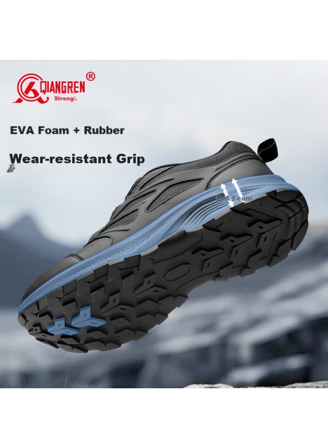Strongman Qiangren New Magnetic Energy Motion Casual Men's Shoes, 3515 Slip-on Outdoor Training Hiking Shoes, Jdn005, Black, Size 39 - Image 4