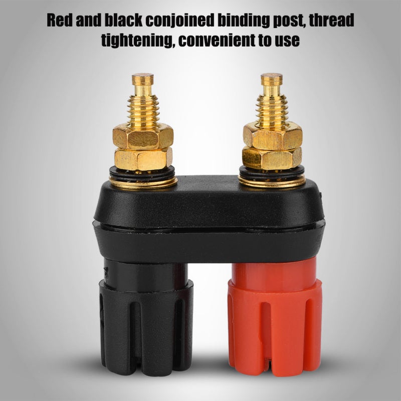 Speaker Binding Post: 4 Mm Banana Plug Jack High-Grade Alloy Corrosion-Resistant Thread Tightening - Color Coded Black Red Polarity Protection Professional Audio Terminal for Hi-Fi Power Amplifier - Image 3